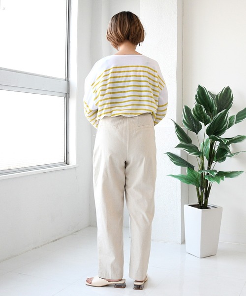 sango(sango)の「タック入りパンツ(チノパンツ・レディース・キナリ/ブラウン・FREE)」の8枚目の写真