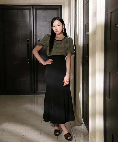 ANDGEEBEE（アンジービー）の「パフスリーブトップス（その他トップス・レディース・ブラック/ベージュ・MEDIUM）」の9枚目の写真