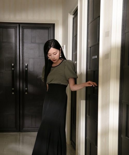 ANDGEEBEE（アンジービー）の「パフスリーブトップス（その他トップス・レディース・ブラック/ベージュ・MEDIUM）」の10枚目の写真