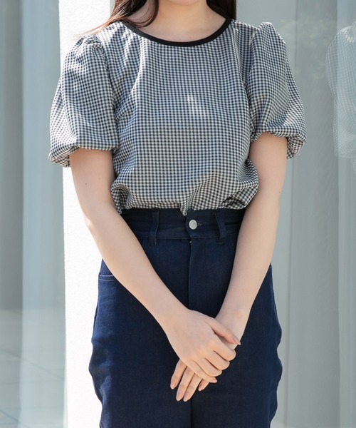 ANDGEEBEE（アンジービー）の「パフスリーブトップス（その他トップス・レディース・ブラック/ベージュ・MEDIUM）」の17枚目の写真