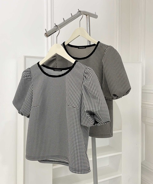 ANDGEEBEE（アンジービー）の「パフスリーブトップス（その他トップス・レディース・ブラック/ベージュ・MEDIUM）」の21枚目の写真