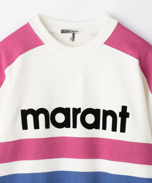 ISABEL MARANT(イザベルマラン)の「ISABEL MARANT MEYOAN ストライプロゴスエットプルオーバー(スウェット・メンズ・ブルー系その他2/イエロー系その他2・S/M/XS)」の5枚目の写真