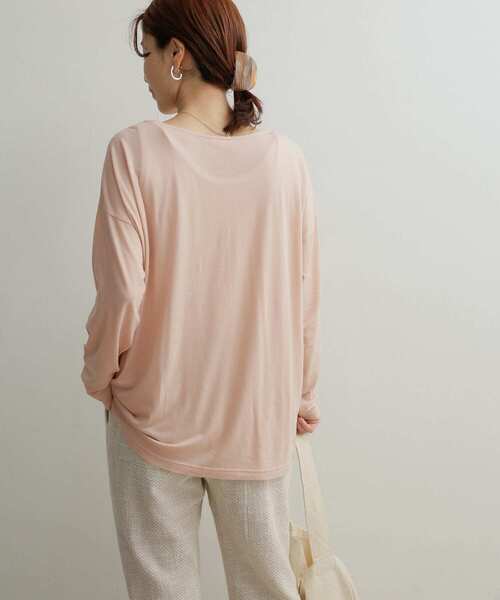 URBAN RESEARCH DOORS（アーバンリサーチドアーズ）の「シルキータッチ長袖プルオーバー（Tシャツ/カットソー・レディース・アイボリー/ピンク/ラベンダー/ベージュ・1）」の18枚目の写真