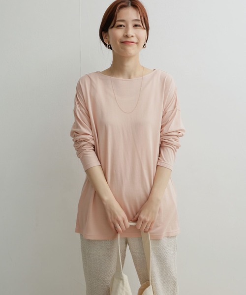 URBAN RESEARCH DOORS（アーバンリサーチドアーズ）の「シルキータッチ長袖プルオーバー（Tシャツ/カットソー・レディース・アイボリー/ピンク/ラベンダー/ベージュ・1）」の22枚目の写真