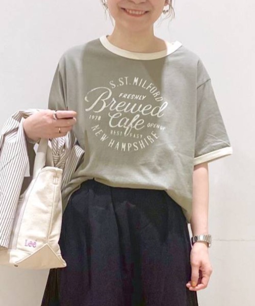 studio CLIP（スタディオクリップ）の「ロゴアソート半袖Tシャツ（Tシャツ/カットソー・レディース・カーキ/オフホワイト/スモーク/ライトブルー・FREE）」の3枚目の写真