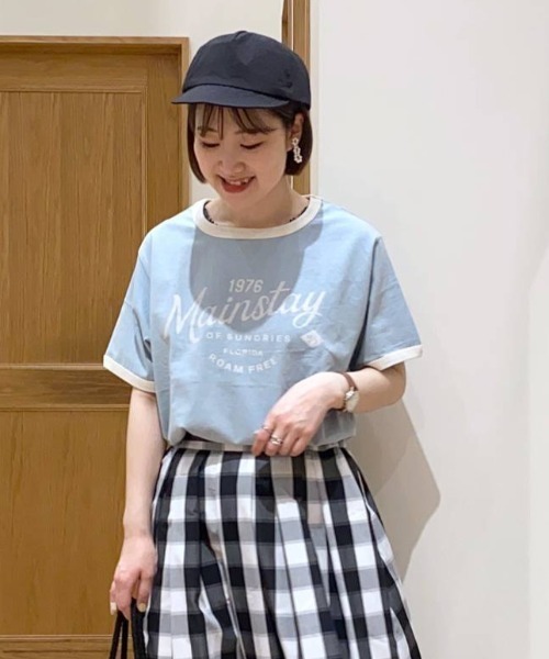 studio CLIP（スタディオクリップ）の「ロゴアソート半袖Tシャツ（Tシャツ/カットソー・レディース・カーキ/オフホワイト/スモーク/ライトブルー・FREE）」の4枚目の写真