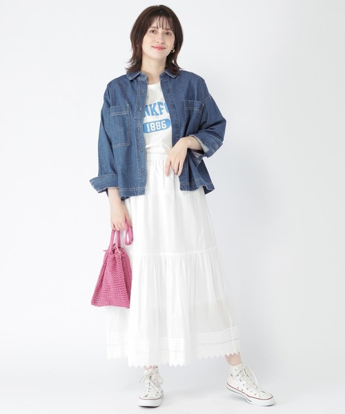 studio CLIP（スタディオクリップ）の「ロゴアソート半袖Tシャツ（Tシャツ/カットソー・レディース・カーキ/オフホワイト/スモーク/ライトブルー・FREE）」の5枚目の写真