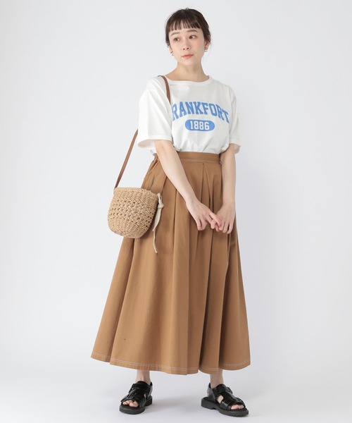 studio CLIP（スタディオクリップ）の「ロゴアソート半袖Tシャツ（Tシャツ/カットソー・レディース・カーキ/オフホワイト/スモーク/ライトブルー・FREE）」の6枚目の写真