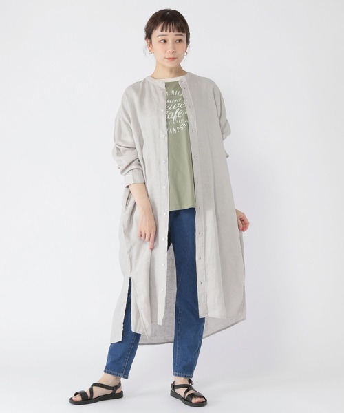 studio CLIP（スタディオクリップ）の「ロゴアソート半袖Tシャツ（Tシャツ/カットソー・レディース・カーキ/オフホワイト/スモーク/ライトブルー・FREE）」の9枚目の写真