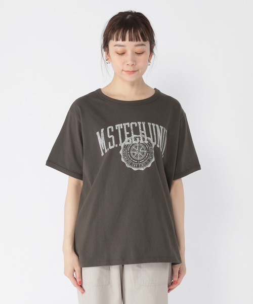 studio CLIP（スタディオクリップ）の「ロゴアソート半袖Tシャツ（Tシャツ/カットソー・レディース・カーキ/オフホワイト/スモーク/ライトブルー・FREE）」の11枚目の写真