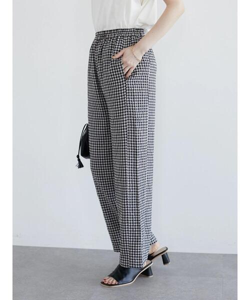 Sugar spoon（シュガースプーン）の「・SUGAR SPOON ギンガムイージーパンツ（その他パンツ・レディース・ベージュ/グリーン/アイボリー・FREE）」の4枚目の写真