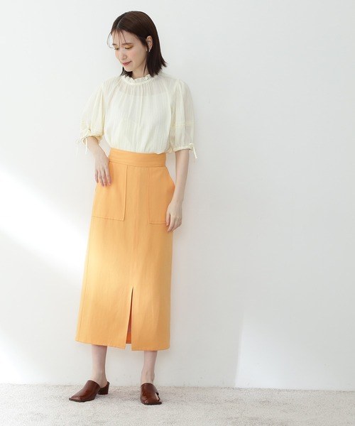 N.（N. Natural Beauty Basic）（エヌエヌナチュラルビューティーベーシック）の「◆シュリンクパフブラウス（シャツ/ブラウス・レディース・ブラック/ブルー/イエロー・MEDIUM）」の9枚目の写真