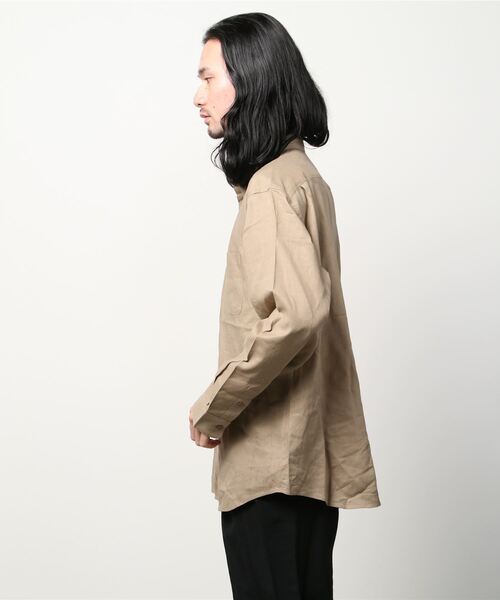 NANO universe(ナノユニバース)の「LB.04/フレンチリネンレギュラーカラーシャツ(シャツ/ブラウス・メンズ・ホワイト/ブラック/ネイビー/グレー系その他4・S/M/L/XL)」の20枚目の写真