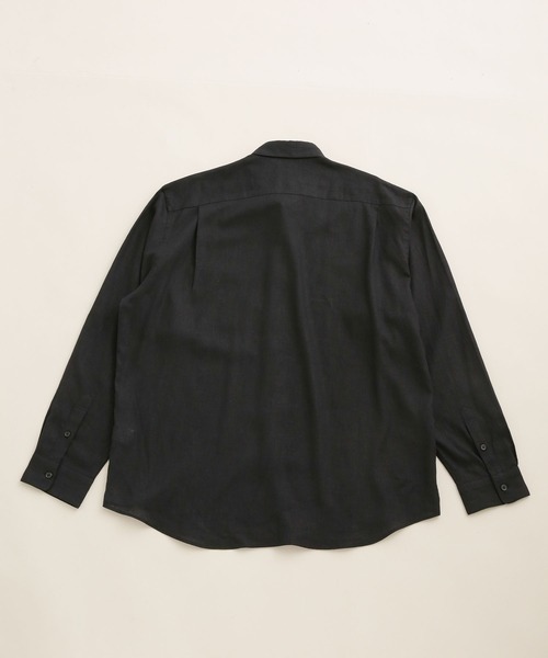 NANO universe(ナノユニバース)の「LB.04/フレンチリネンレギュラーカラーシャツ(シャツ/ブラウス・メンズ・ホワイト/ブラック/ネイビー/グレー系その他4・S/M/L/XL)」の5枚目の写真