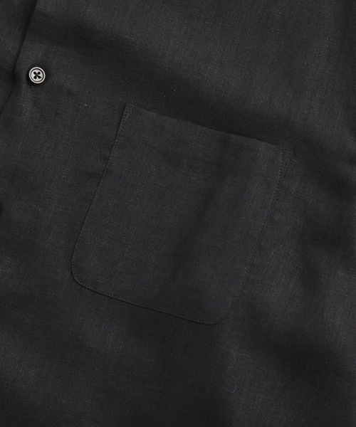 NANO universe(ナノユニバース)の「LB.04/フレンチリネンレギュラーカラーシャツ(シャツ/ブラウス・メンズ・ホワイト/ブラック/ネイビー/グレー系その他4・S/M/L/XL)」の7枚目の写真