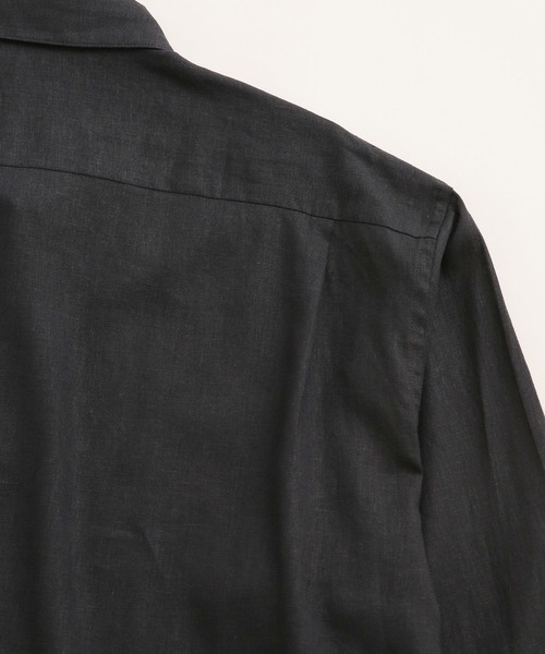 NANO universe(ナノユニバース)の「LB.04/フレンチリネンレギュラーカラーシャツ(シャツ/ブラウス・メンズ・ホワイト/ブラック/ネイビー/グレー系その他4・S/M/L/XL)」の10枚目の写真