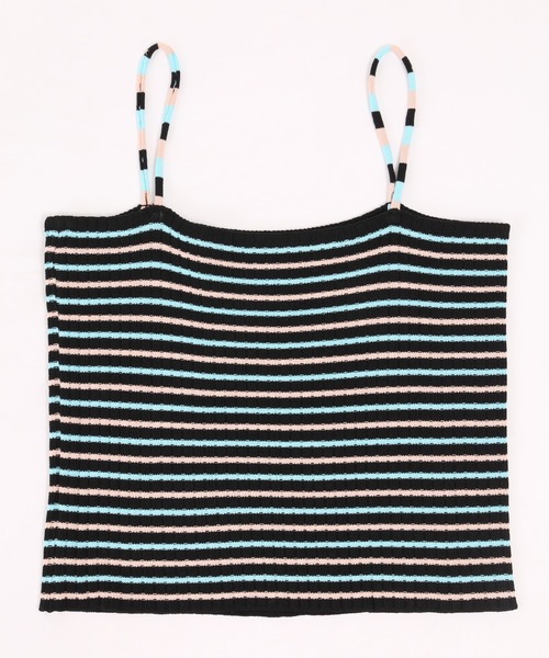 WC（ダブル シー）の「マルチボーダーキャミ（キャミソール・レディース・ブラック/ブルー/ホワイト/グリーン・FREE）」の10枚目の写真