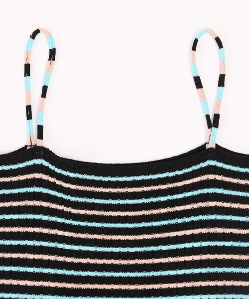 WC（ダブル シー）の「マルチボーダーキャミ（キャミソール・レディース・ブラック/ブルー/ホワイト/グリーン・FREE）」の13枚目の写真