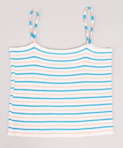 WC（ダブル シー）の「マルチボーダーキャミ（キャミソール・レディース・ブラック/ブルー/ホワイト/グリーン・FREE）」の9枚目の写真