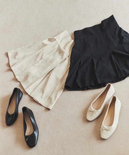 WEGO（ウィゴー）の「WEGO/ハイウエストプリーツスカパン（スカート・レディース・ブラック/ライトベージュ・FREE）」の16枚目の写真