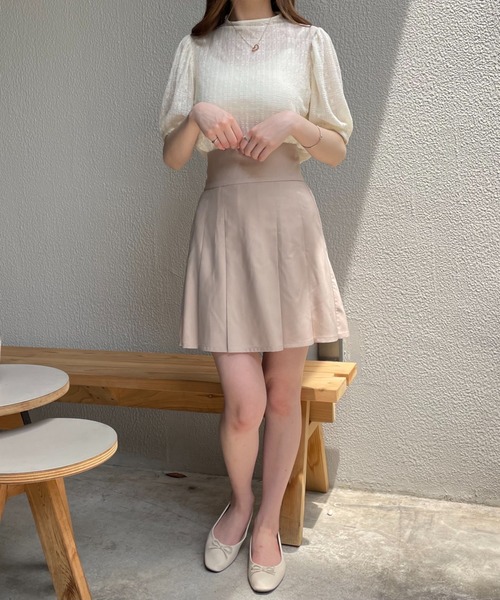 WEGO（ウィゴー）の「WEGO/ハイウエストプリーツスカパン（スカート・レディース・ブラック/ライトベージュ・FREE）」の15枚目の写真