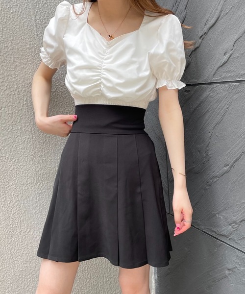 WEGO（ウィゴー）の「WEGO/ハイウエストプリーツスカパン（スカート・レディース・ブラック/ライトベージュ・FREE）」の13枚目の写真