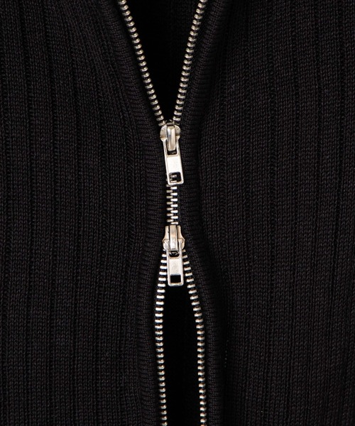 WEGO（ウィゴー）の「WEGO/ダブルZIP襟付きニット（ニット/セーター