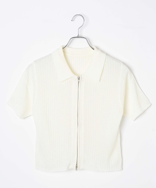 WEGO（ウィゴー）の「WEGO/ダブルZIP襟付きニット（ニット/セーター