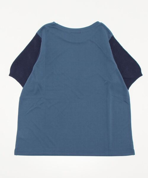RANAN(ラナン)の「接触冷感 袖ニットカットソープルオーバー(Tシャツ/カットソー・レディース・ブルー/ライトグレー/ホワイト/ブラック・M/LL/L)」の15枚目の写真