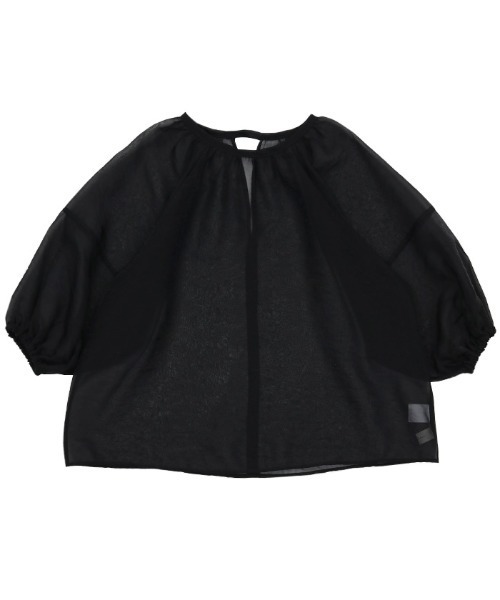 select MOCA(セレクトモカ)の「【ZOZO限定】シアーボリュームパフ袖2wayプルオーバー(シャツ/ブラウス・レディース・ブラック/ピンク/カーキブラウン/ライトベージュ・FREE)」の7枚目の写真