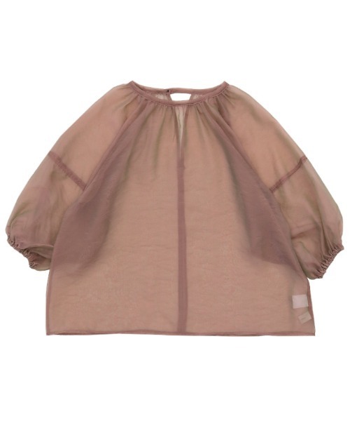 select MOCA(セレクトモカ)の「【ZOZO限定】シアーボリュームパフ袖2wayプルオーバー(シャツ/ブラウス・レディース・ブラック/ピンク/カーキブラウン/ライトベージュ・FREE)」の6枚目の写真