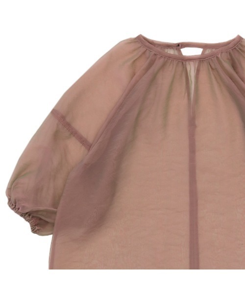 select MOCA(セレクトモカ)の「【ZOZO限定】シアーボリュームパフ袖2wayプルオーバー(シャツ/ブラウス・レディース・ブラック/ピンク/カーキブラウン/ライトベージュ・FREE)」の9枚目の写真