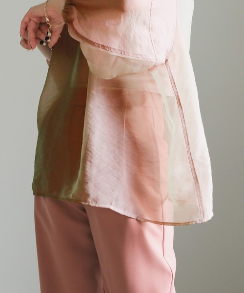 select MOCA(セレクトモカ)の「【ZOZO限定】シアーボリュームパフ袖2wayプルオーバー(シャツ/ブラウス・レディース・ブラック/ピンク/カーキブラウン/ライトベージュ・FREE)」の21枚目の写真