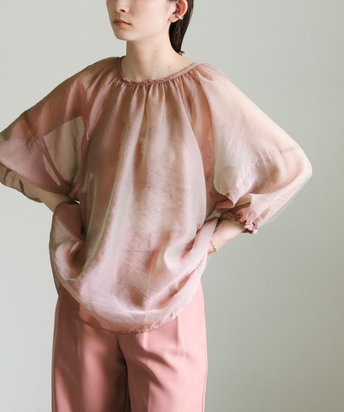 select MOCA(セレクトモカ)の「【ZOZO限定】シアーボリュームパフ袖2wayプルオーバー(シャツ/ブラウス・レディース・ブラック/ピンク/カーキブラウン/ライトベージュ・FREE)」の19枚目の写真