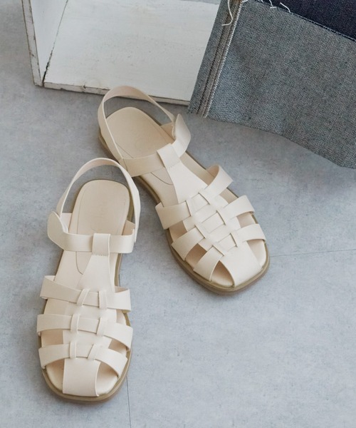 notch.（ノッチ）の「グルカサンダル2（サンダル・レディース・ブラック/オフホワイト・M/L）」の2枚目の写真