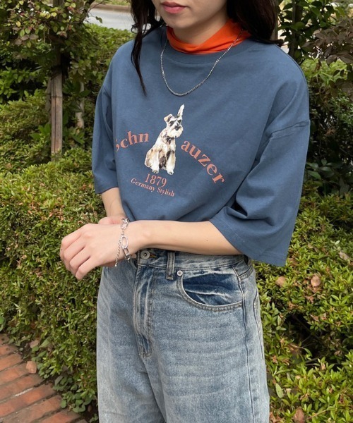 kutir（クティール）の「アソートプリントＴシャツ（Tシャツ/カットソー・レディース・ホワイト/チャコールグレー/ネイビー/オリーブ/ピンク・FREE）」の11枚目の写真