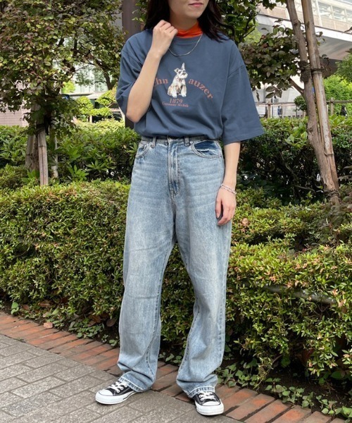 kutir（クティール）の「アソートプリントＴシャツ（Tシャツ/カットソー・レディース・ホワイト/チャコールグレー/ネイビー/オリーブ/ピンク・FREE）」の13枚目の写真