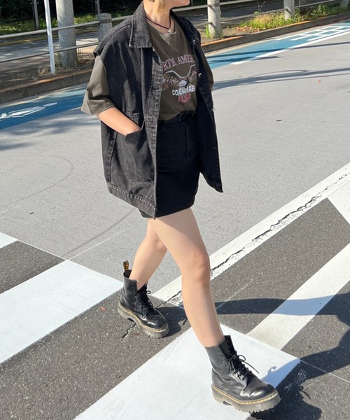 kutir（クティール）の「アソートプリントＴシャツ（Tシャツ/カットソー・レディース・ホワイト/チャコールグレー/ネイビー/オリーブ/ピンク・FREE）」の16枚目の写真