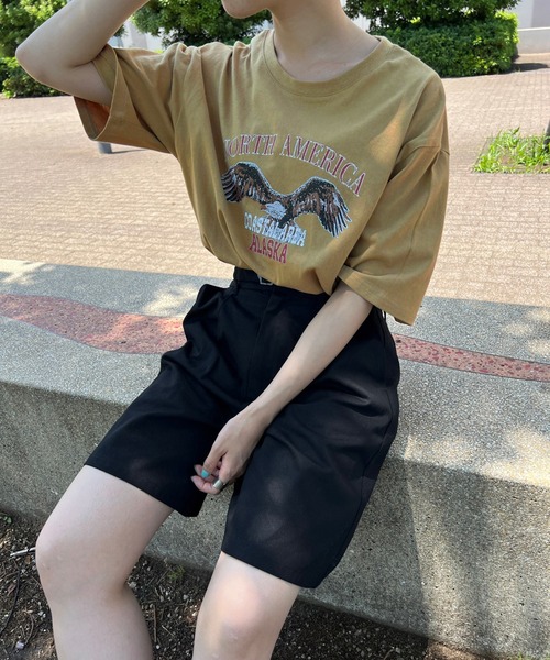 kutir（クティール）の「アソートプリントＴシャツ（Tシャツ/カットソー・レディース・ホワイト/チャコールグレー/ネイビー/オリーブ/ピンク・FREE）」の20枚目の写真