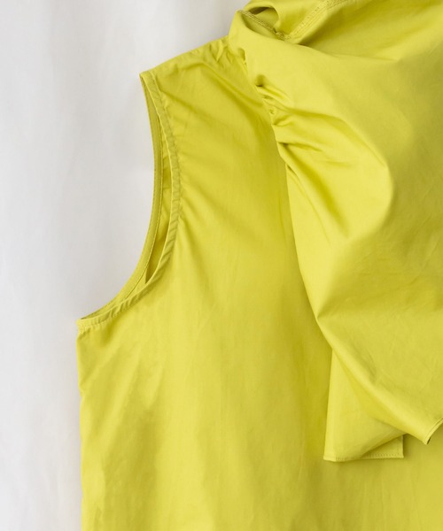 me+em select（ミームセレクト）の「※【 5COLOR 】ギャザーフリルケープカラーブラウス（シャツ/ブラウス・レディース・ホワイト/ブラック/イエロー/グレー/ブルー・FREE）」の21枚目の写真