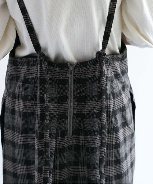 cepo（セポ）の「ダークチェックキャミワンピース（ジャンパースカート・レディース・ブラック・M）」の14枚目の写真