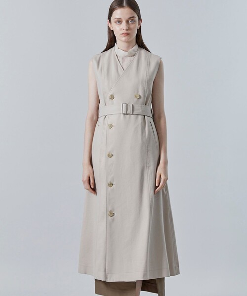 city（シティ）の「【CITY】コンバーティブルロングジレOP（ワンピース・レディース・ベージュ/ネイビー/カーキ・1/2）」の5枚目の写真