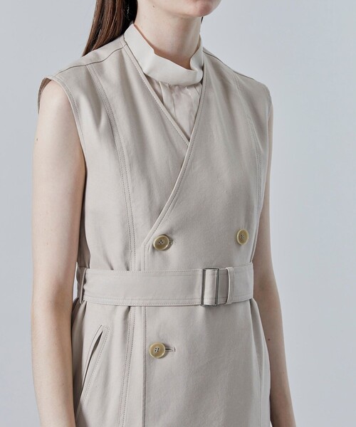 city（シティ）の「【CITY】コンバーティブルロングジレOP（ワンピース・レディース・ベージュ/ネイビー/カーキ・1/2）」の12枚目の写真