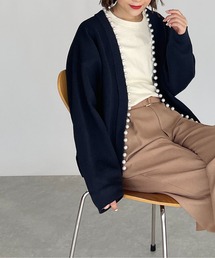 PICCIN | 襟パール付きボリュームカーディガン(カーディガン/ボレロ)