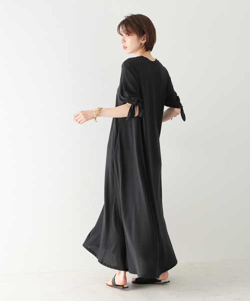 plage（プラージュ）の「High twist TEE ワンピース（ワンピース・レディース・ブラック/ベージュ・38/36）」の12枚目の写真