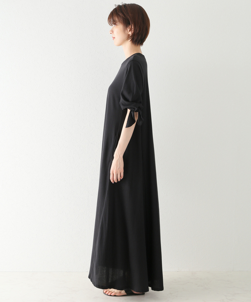 plage（プラージュ）の「High twist TEE ワンピース（ワンピース・レディース・ブラック/ベージュ・38/36）」の15枚目の写真