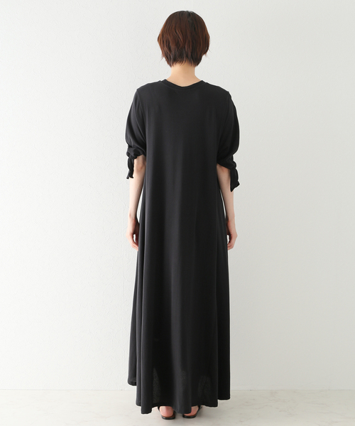 plage（プラージュ）の「High twist TEE ワンピース（ワンピース・レディース・ブラック/ベージュ・38/36）」の20枚目の写真