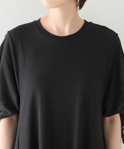 plage（プラージュ）の「High twist TEE ワンピース（ワンピース・レディース・ブラック/ベージュ・38/36）」の22枚目の写真
