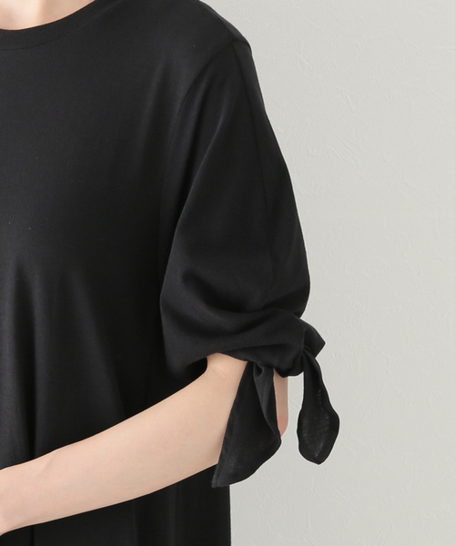 plage（プラージュ）の「High twist TEE ワンピース（ワンピース・レディース・ブラック/ベージュ・38/36）」の13枚目の写真