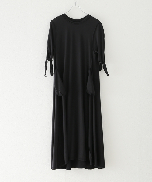 plage（プラージュ）の「High twist TEE ワンピース（ワンピース・レディース・ブラック/ベージュ・38/36）」の21枚目の写真